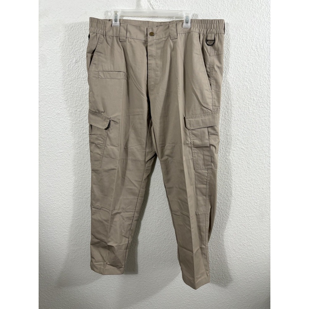 Galls Tac Force Tactical Pants Mens 40x30‎ Khaki Ripstop Cargo Uniform TR2597